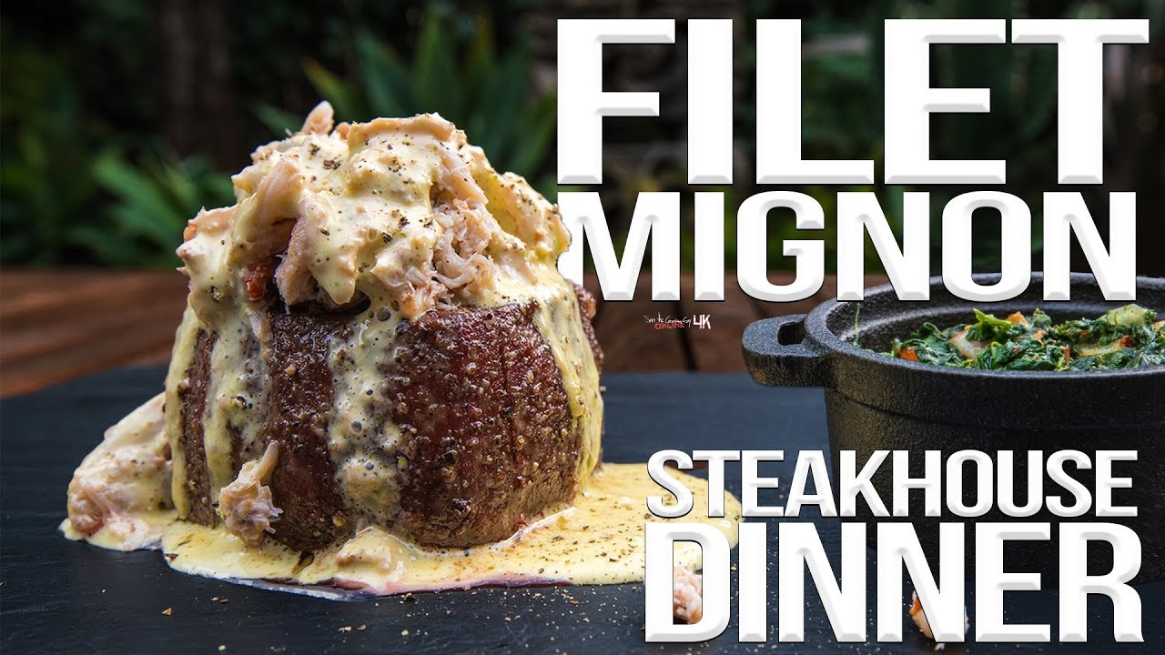 Perfect filet mignon steakhouse dinner 4k