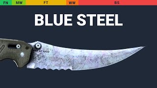 Flip Knife Blue Steel Wear Preview