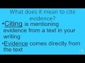 Citing Evidence in Academic Writing