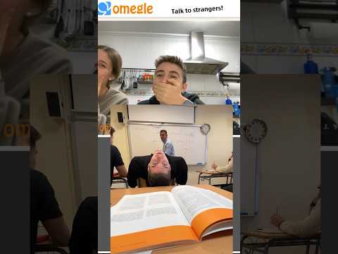 JAVIER❗️Nos CONECTAMOS a OMEGLE desde CLASE 📚 CÁMARA OCULTA ONLINE | #humor #bromas #omegle #shorts