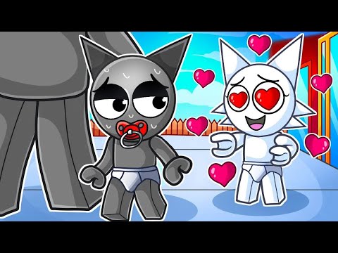 ¡Baby Gray tiene una fanática loca en Roblox! (Sprunki)