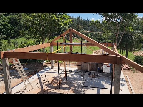 CONSTRUINDO QUIOSQUE QUADRADO, vídeo completo