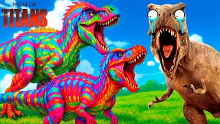 LA BATALLA DE LOS DINOSAURIOS LLAMATIVOS | PATH OF TITANS
