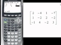 Matrix Operations with TI-84 Plus