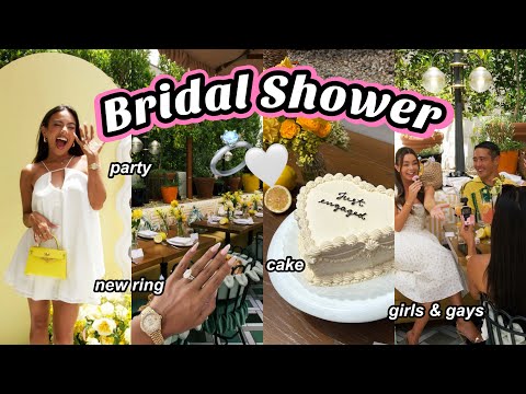 bridal shower vlog 💍🍋💛🥂 Amalfi coast themed, party, food, decor & more!