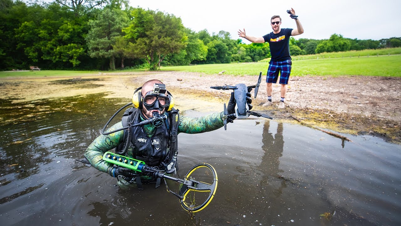 Found YouTuber's LOST Drone In BLACK Pond! (New Drone)