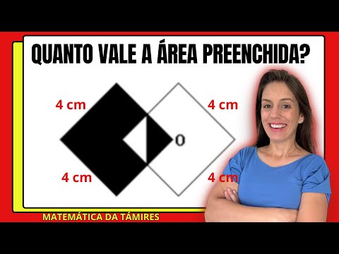 QUANTO VALE A ÁREA PREENCHIDA? @matematicadatamires