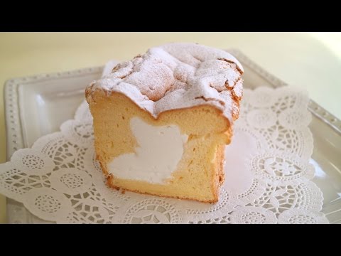 Fluffy  Chiffon Cake 生シフォンパウンド 中から生クリームが出てくるよ!
