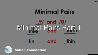 Minimal Pairs Part 1