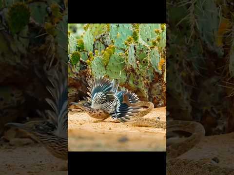 जब रैटलस्नेक ने छेड़ दिए गलत बच्चे… आया मां का कहर! #RoadrunnerVsSnake #shorts #facts #RattlesnakeA