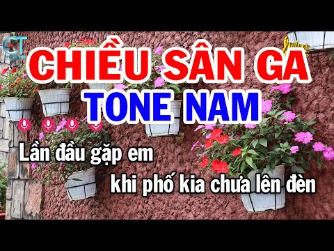 Karaoke Chiều Sân Ga Tone Nam ( Cm ) Nhạc Sống Tuấn Kiệt