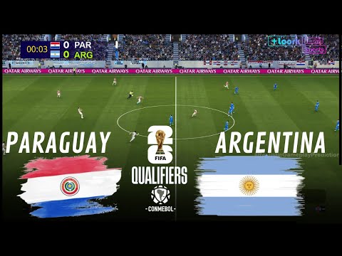 PARAGUAY vs ARGENTINA Eliminatorias Sudamericanas 2024 Partido Completo Simulación y Predicción