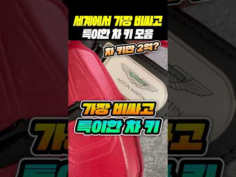세계에서 가장 비싸고 특이한 자동차 키의 정체 ㄷㄷ