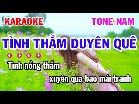 Tình Thắm Duyên Quê Karaoke Tone Nam Nhạc Sống Cha Cha