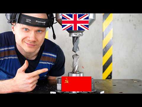 ULTIMATE Drill Fight! SKF Vs. Soviet Union! With 300 Ton Hydraulic Press!