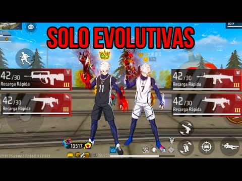 RETO SOLO USANDO ARMAS EVOLUTIVA  🤣 EN FREE FIRE