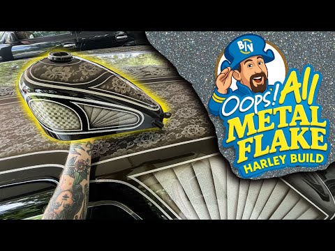 Custom Lace & Metal Flake Harley Tank – Full Harley Build on a Budget