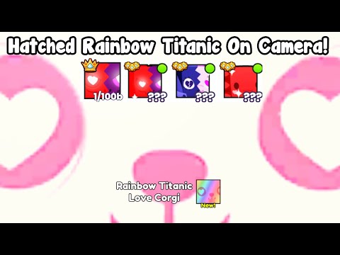 I Hatched Free Rainbow Titanic Pet On Camera In Pet Simulator 99!