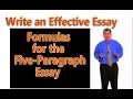 Five-Paragraph Essay Formulas