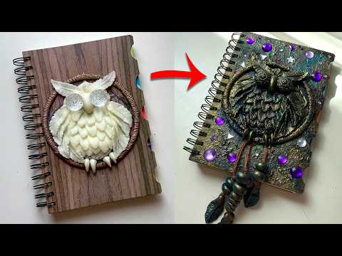 Magical Owl Cover DIY | Fantasy Notebook Makeover