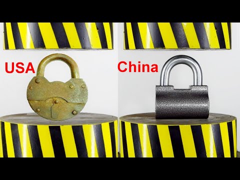 HYDRAULIC PRESS VS PADLOCKS USA AND CHINA