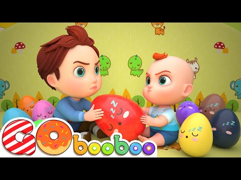 10 Ovos Surpresa Coloridos | Dez na Cama | Canções Infantis | GoBooBoo em Português