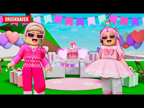 FIZEMOS A FESTA DA BARBIE EM BROOKHAVEN RP🏡! Roblox