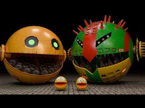 PACMAN AND ROBOT PACMAN VS MONSTER ROBOT - PART 1