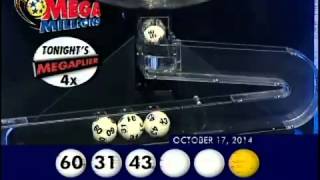 MegaMillions Jackpot 17th Oct 2014 Winning Number