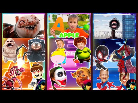 THOMAS TRAIN 🆚 MINIONS 🆚 TALKING TOM 🆚 SIREN HEAD 🆚 ODDBODS | Tiles Hop EDM Rush