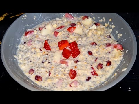 Fruit Oats Recipe | Quick & Easy Breakfast Recipe /Milk Oats Recipe / High Fiber Recipe/ weight loss