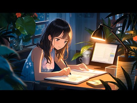 Lofi Chill Beats for Study & Journaling 🌙 Night Vibes with Plants & Soft Desk Light
