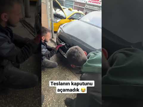 Dükkana Tesla geldi kaputun nerden açıldığını bulamadık  :)))