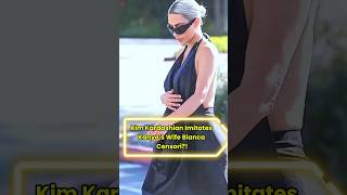 Kim Kardashian Imitates Kanye’s Wife Bianca Censori #kanyewest #kimkardashian #shorts #biancacensori