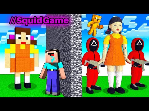 Podvádím Pomocí //SQUID_GAME v Minecraft STAVĚCÍ SOUTĚŽI...