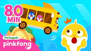 Brincando no Ônibus e As Rodas do Ônibus🚌 | +Completo |Pinkfong, Bebê Tubarão! Canções para Crianças