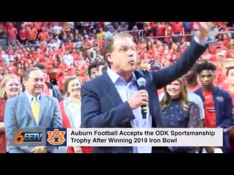 Auburn Football Accepts the ODK Sportsmanship Trophy