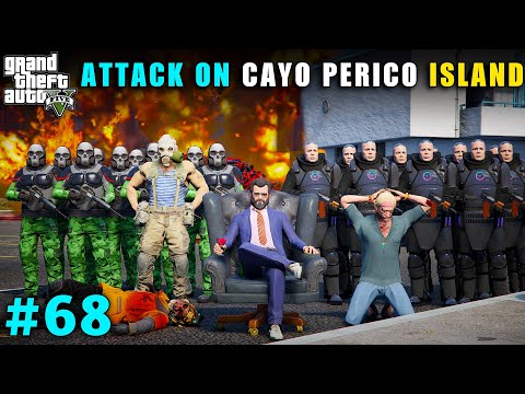 MICHAEL ATTACK ON CAYO PERICO ISLAND WITH SECURITY | GTA V GAMEPLAY #68