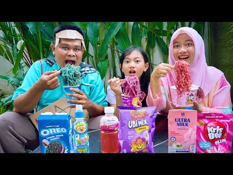JAJAN MAKANAN SATU WARNA 🍡 SESUAI KARAKTER JUMBO MERI DAN DON