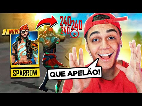 REAÇÃO DO FREITAS AO TESTAR A NOVA SKIN do PIRATAS DO CARIBE NO FREE FIRE!!!