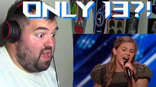 Singer reaction to Evelyn Errante on AGT 2025 - Defying Gravity