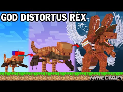 Biến đổi Khủng long đột biến Distortus Rex thành dạng Chúa Trời trong Minecraft | GHTG Minecraft