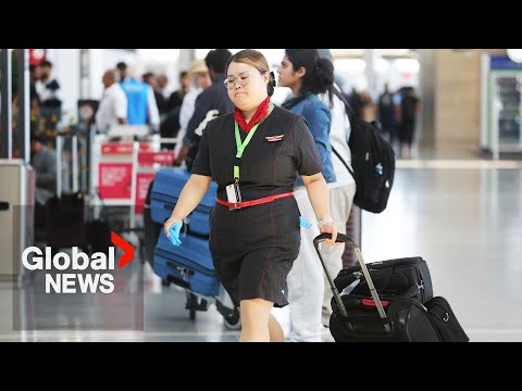 YouTube video thumbnail: Air Canada Flight Attendants Poised to Strike After Approving Job Action