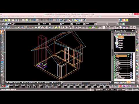 Architectural Drawing in TurboCAD "Roof Modifiers"