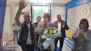 موظفو دوري نجوم العراق يرحبون بصانع الإنجاز الكابتن عدنان درجال بحفاوة#دوري_نجوم_العراق