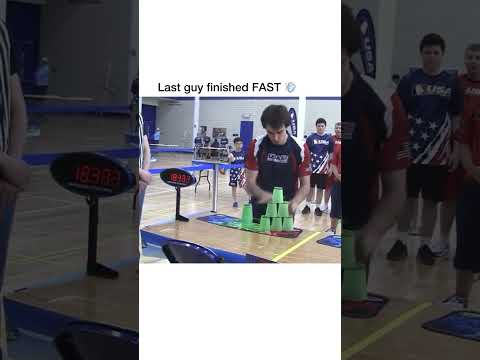 Their time was CRAZY ⚡️ (🎥: @PeterFord) #sportstacking #speedstacking #cupstacking #speedstacks