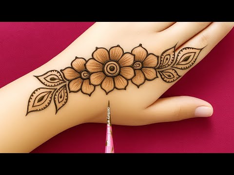 New stylish back hand mehndi design | Floral mehndi design | Mehndi ki design | Mehndi | Mehandi.
