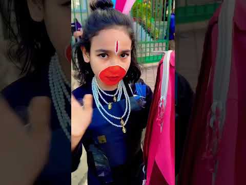 Pari bani Hanuman 🙈 🐵 #learnwithpari #minivlog