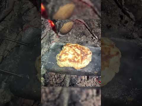 Fresh warm bread with honey butter the best thing ever 🤤 Outdoorboys yt #camping #fyp #adventure