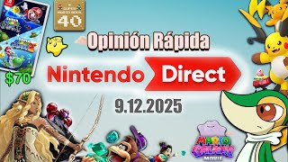 Opinión "Rápida" del Nintendo Direct 9.12.2025
